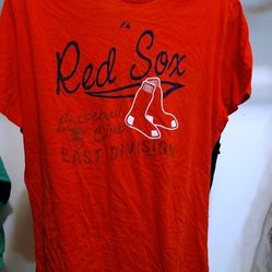 MAJESTIC WOMEN’S BOSTON RED SOX BASEBALL CLUB EAST DIVISION TEE SHIRT 2XL