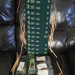 Lot of 27 Assorted Bamboo Circular Knitting Needles