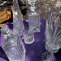24% Lead Vintage Crystal Glass Set