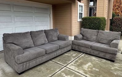 Comfy Ashley Furniture Couch/Sofa + Loveseat | FREE DELIVERY