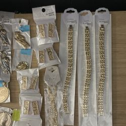 gold-plated nugget bracelets!