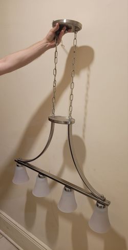 4-Light Brushed Nickel Pendant Light Fixture