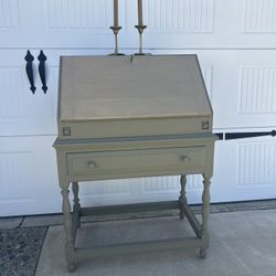 Vintage Spanish Moss Secretary Desk