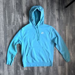 Nike Sportswear Club Fleece Hoodie SZ M Men’s Nike Teal Blue Sweatshirt