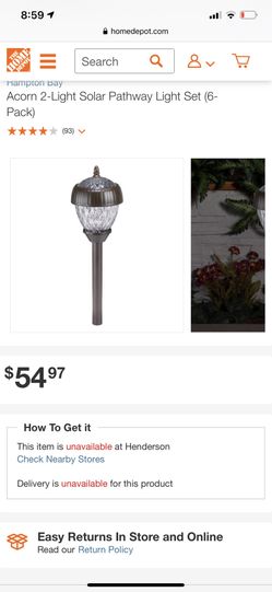 LED Solar Acorn Pathway Lights