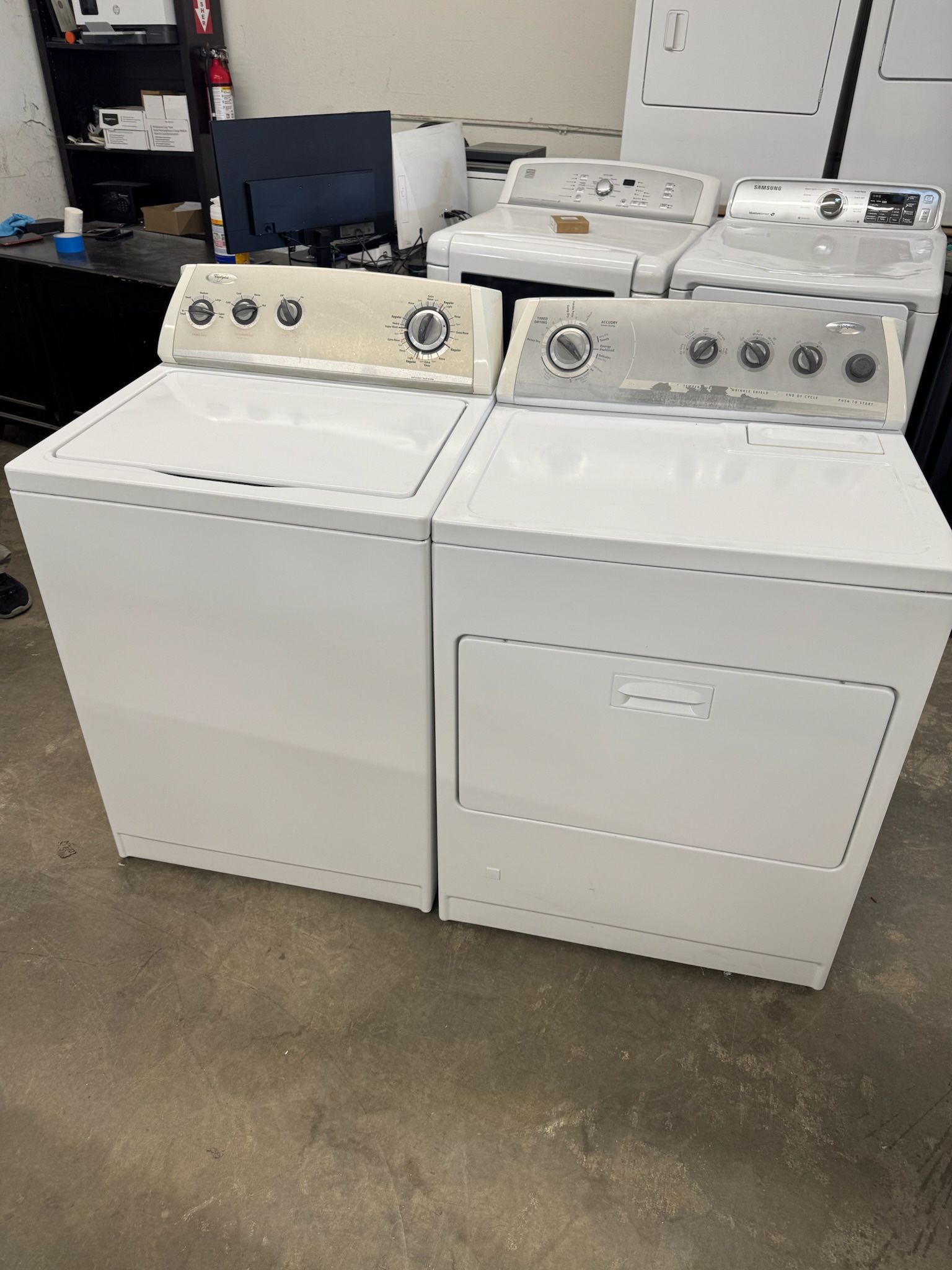 Used Whirlpool Washer And Gas Dryer With Warranty