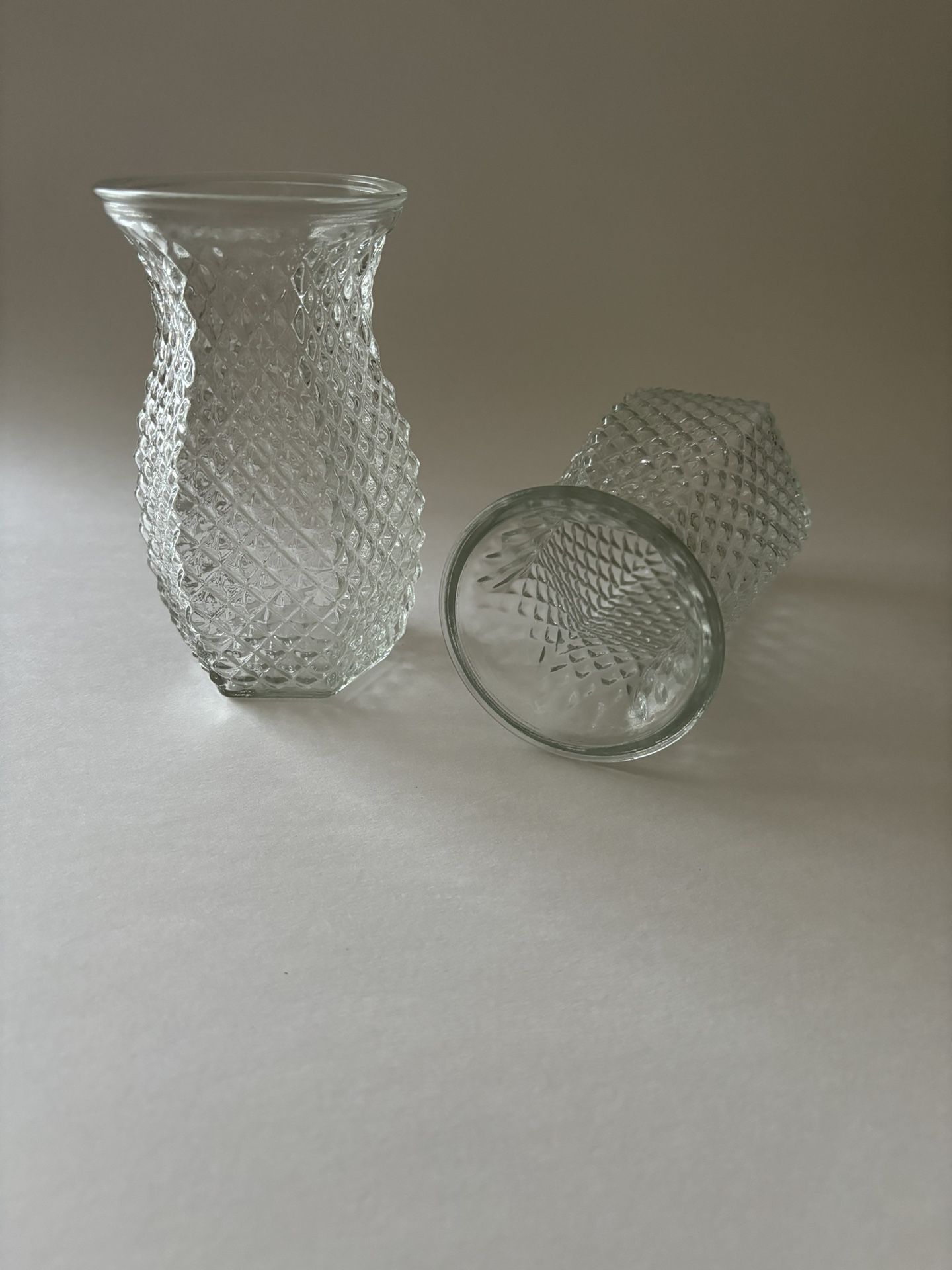 Vintage Hoosier Clear Glass Vase 4071