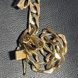 14k Gold Bracelet Men's Solid 14k Gold 