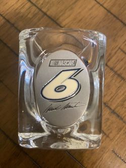 NASCAR #6 shot glass and book