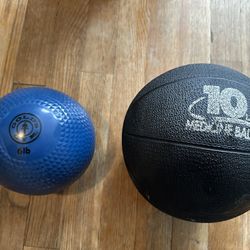 6lb And 10lb Medicine Balls 