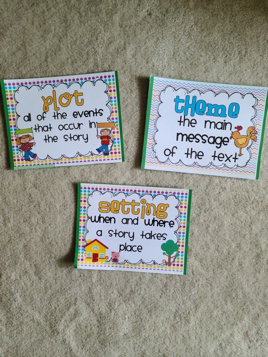 Set of Classroom Charts on Story Elements.