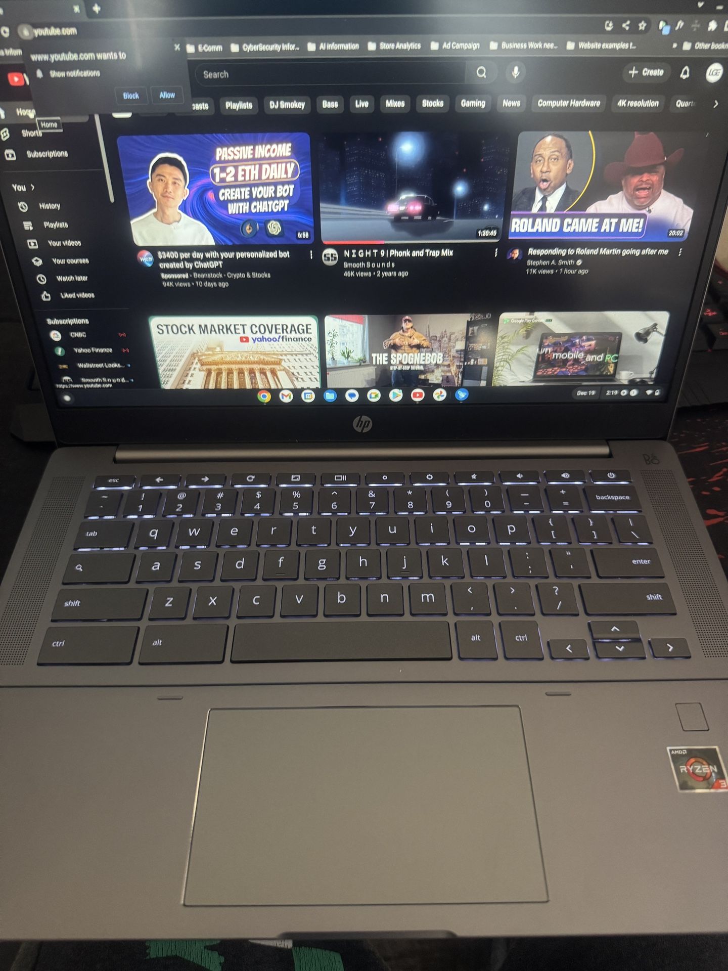 Hp Chromebook 14 Ryzen 8Gb Ram 128 SSD 2023