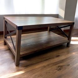 New Traditional Rustic Oak Coffee Table - New