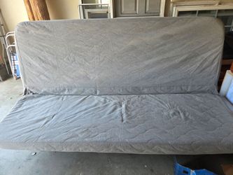 IKEA NYHAMN Sleeper Sofa with a gray SKIFTEBO cover.
