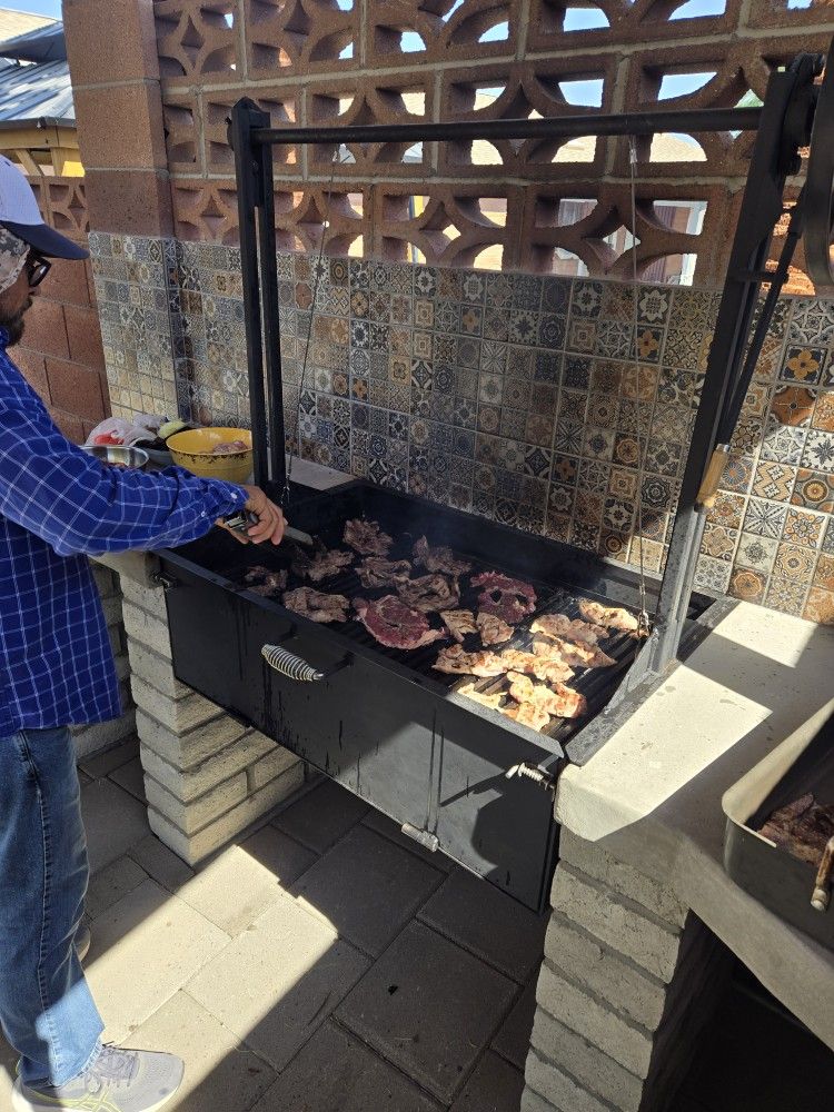 Santa Maria style grill / custom shade structures 