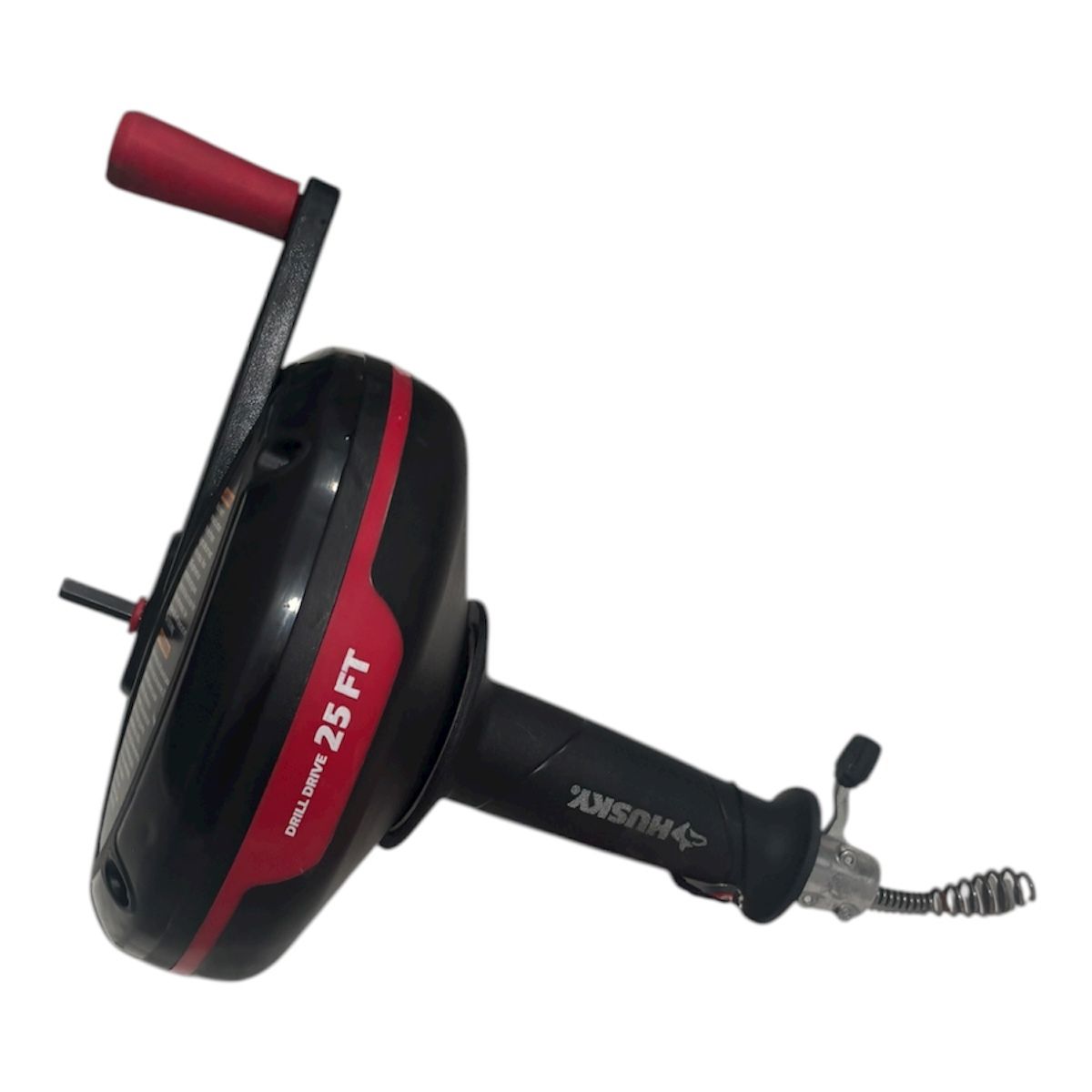 Husky 25 ft. Power Drum Drain Snake Drill-Operated Auger for Sink, Tub and Shower Clogs