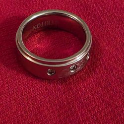 Cobalt Wedding Ring With Diamond Accents