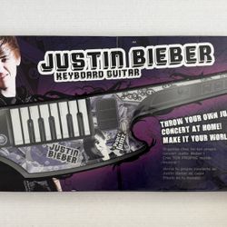 Justin Bieber Keyboard Guitar Paper Jamz 2010 WowWee vintage new