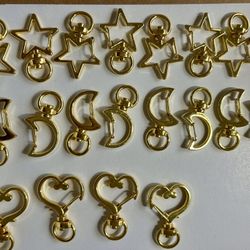 Keychain Clips. Colors. Gold. Rose. & Silver.