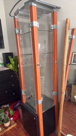 Glass Display Cabinet with Lighting