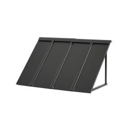  874# Fixed Metal Awning 44 x 24 in, Window Awning Door Canopy, Stable Triangle Steel Frame Awnings for Doors Exterior Rain, and Snow Sunlight Protect