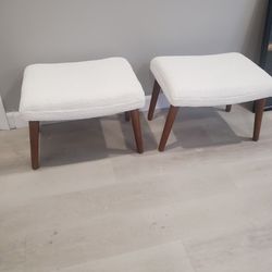 New Beautiful  White Stools Measures 22 inches Long 16 Inches Wide And 16 Inches High
