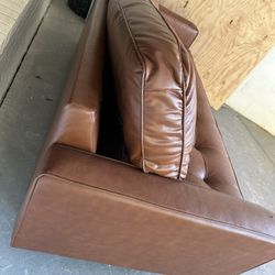 Brown Leather Vintage Couch