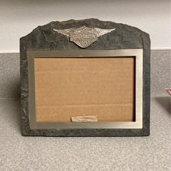 Harley Davidson Hallmark pewter and silver picture frame 