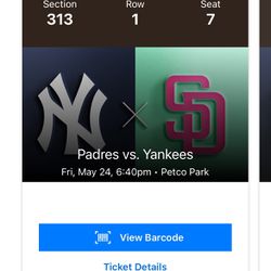 5/24 Padres Vs Yankees