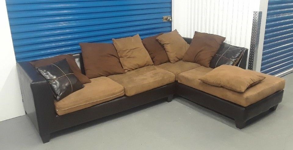 2 piece sectional sofa microfiber ultrasuede