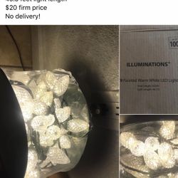 New c9 Led White 100 Lights 50 Feet