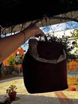 Dark Burgundy Structured Handbag