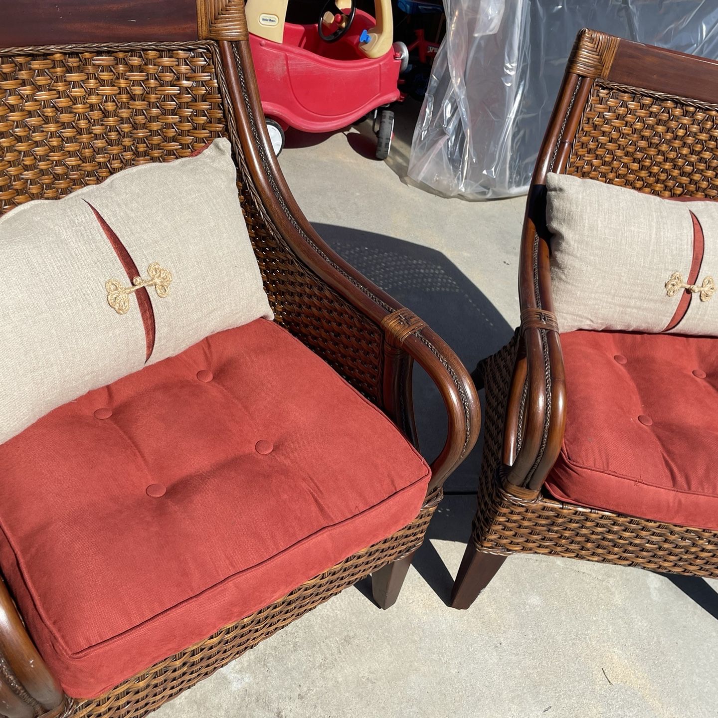 Temani Brown Wicker Chair for Sale in Downey CA OfferUp