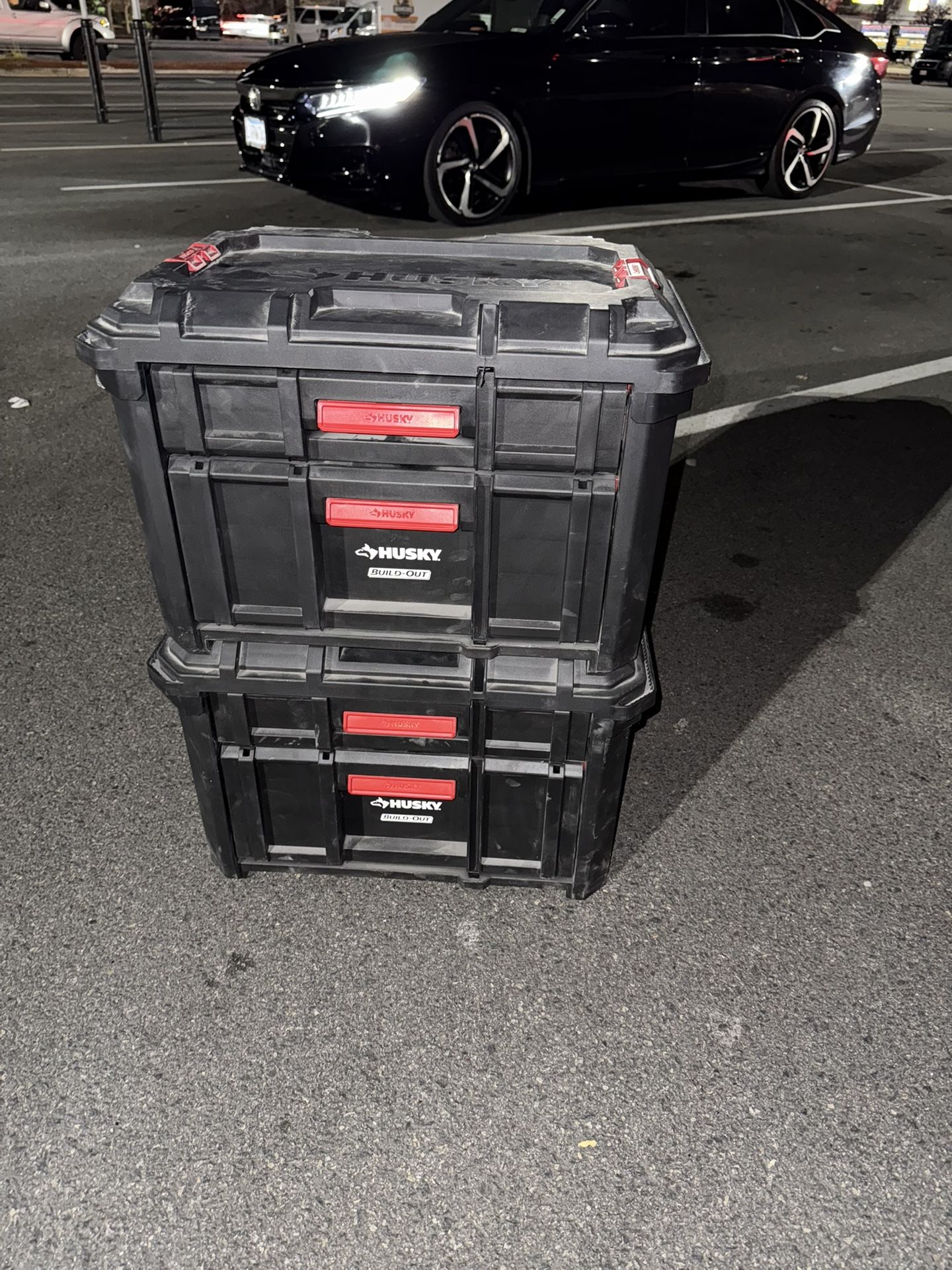 Build-Out 22 in. Modular Tool Storage 2-Drawer Tool Box Husky