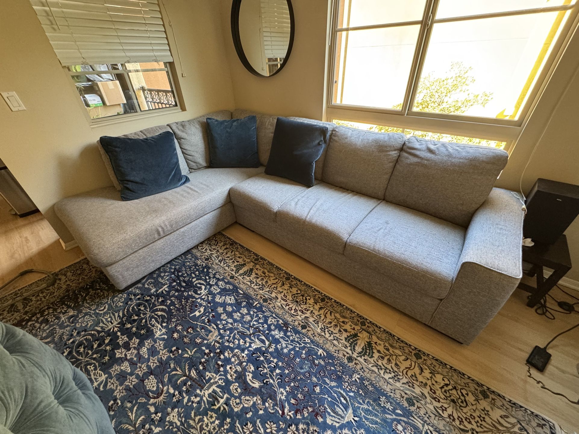 Sectional Couch + Pillows