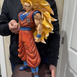 Large Dragon Ball Goku Super Saiyan 3 Figure Statue