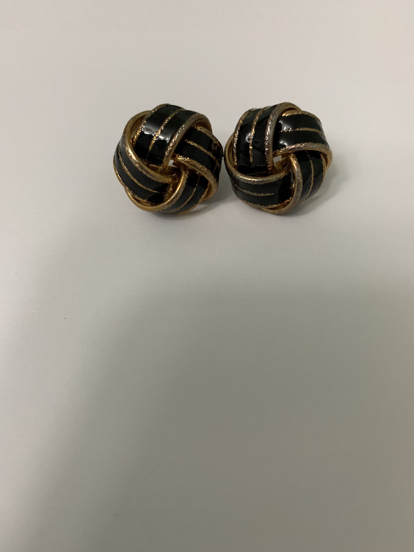 Vintage Triple Twist Button Earrings