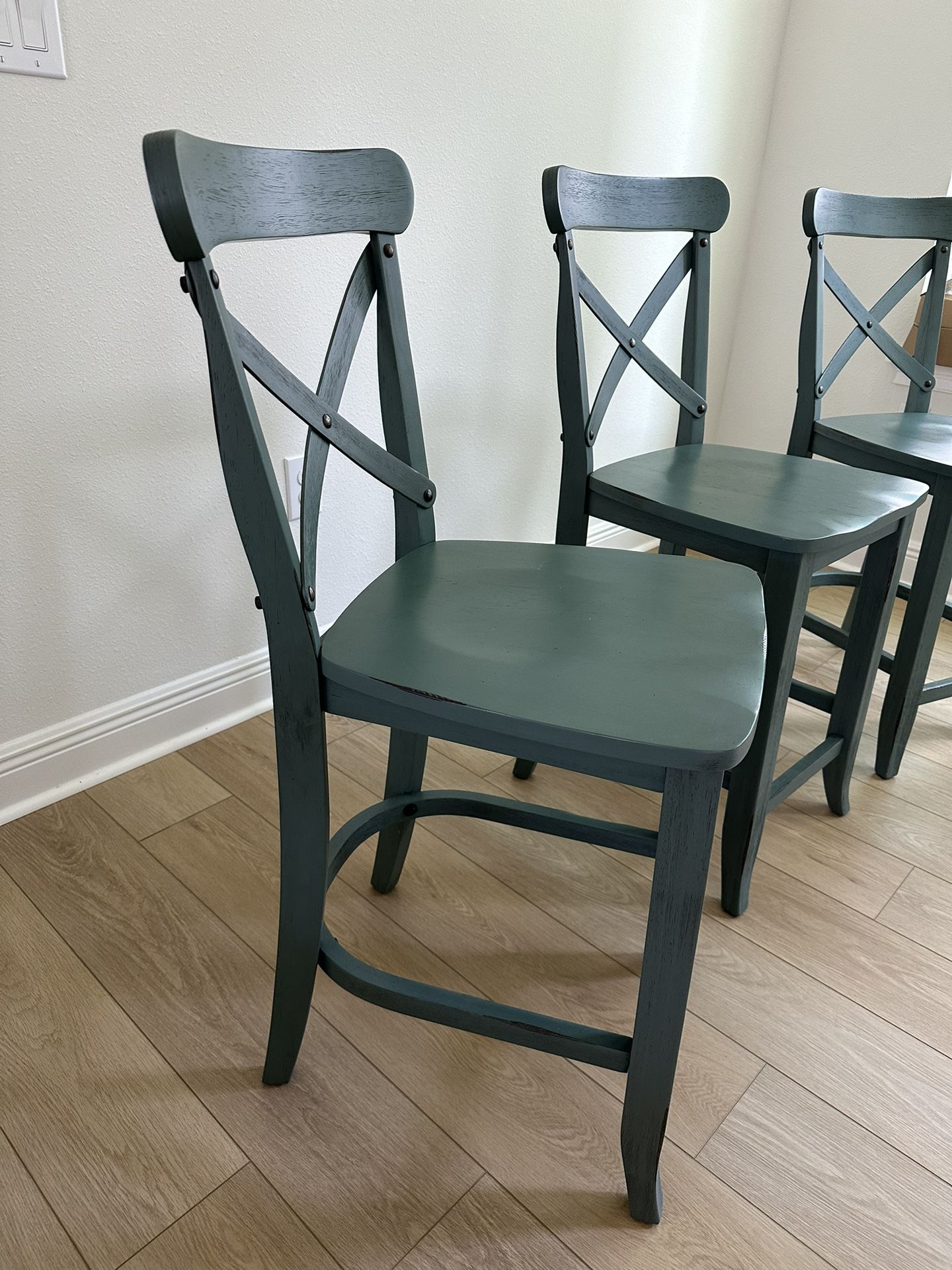 Counter Height Barstool Teal - Thresholdâ„¢