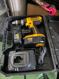 DeWalt DC725 Hammer Drill w/ Charger, two Batteries