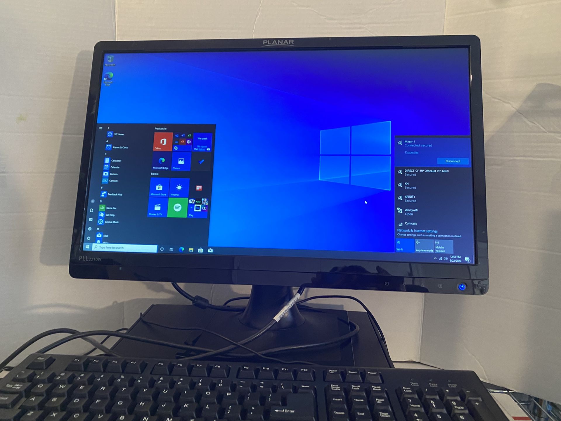 Hp Compaq 6005, AMD Processor, 8gb ram, 160gb Hard drive , WiFi adapter, windows 10 Pro, 22” Monitor, brand new keyboard, mouse , cables all for only