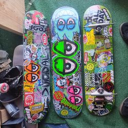Skateboards And Wheels And Trucks $25-65$ Decks Wheels Trucks And Completes Available 