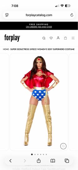 Super Seductress 5-Piece Women's Sexy Superhero Costume
