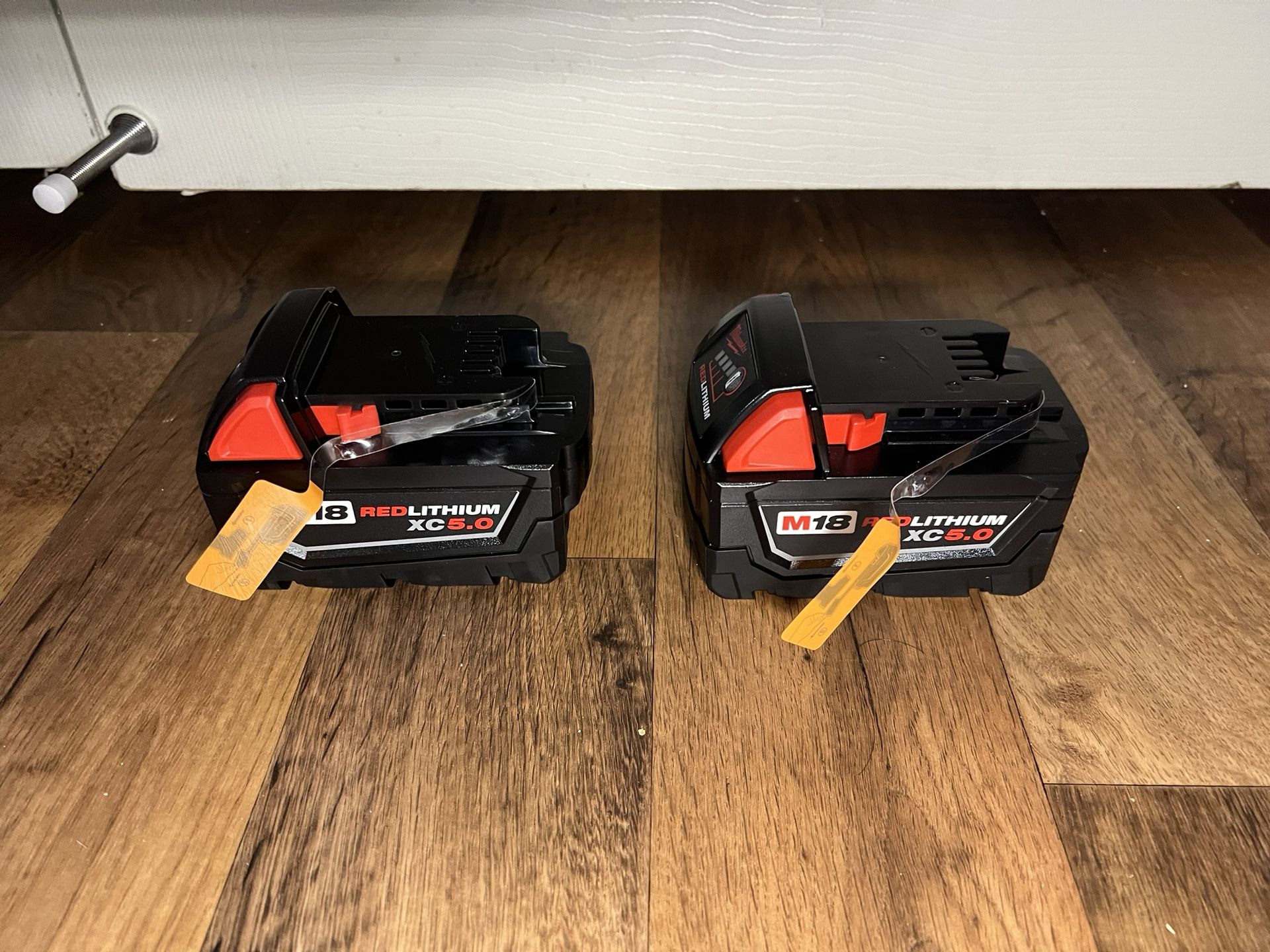 Pair Of Milwaukee M18 Battery 5.0
