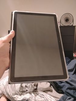 Tablet with keyboard and mouse.