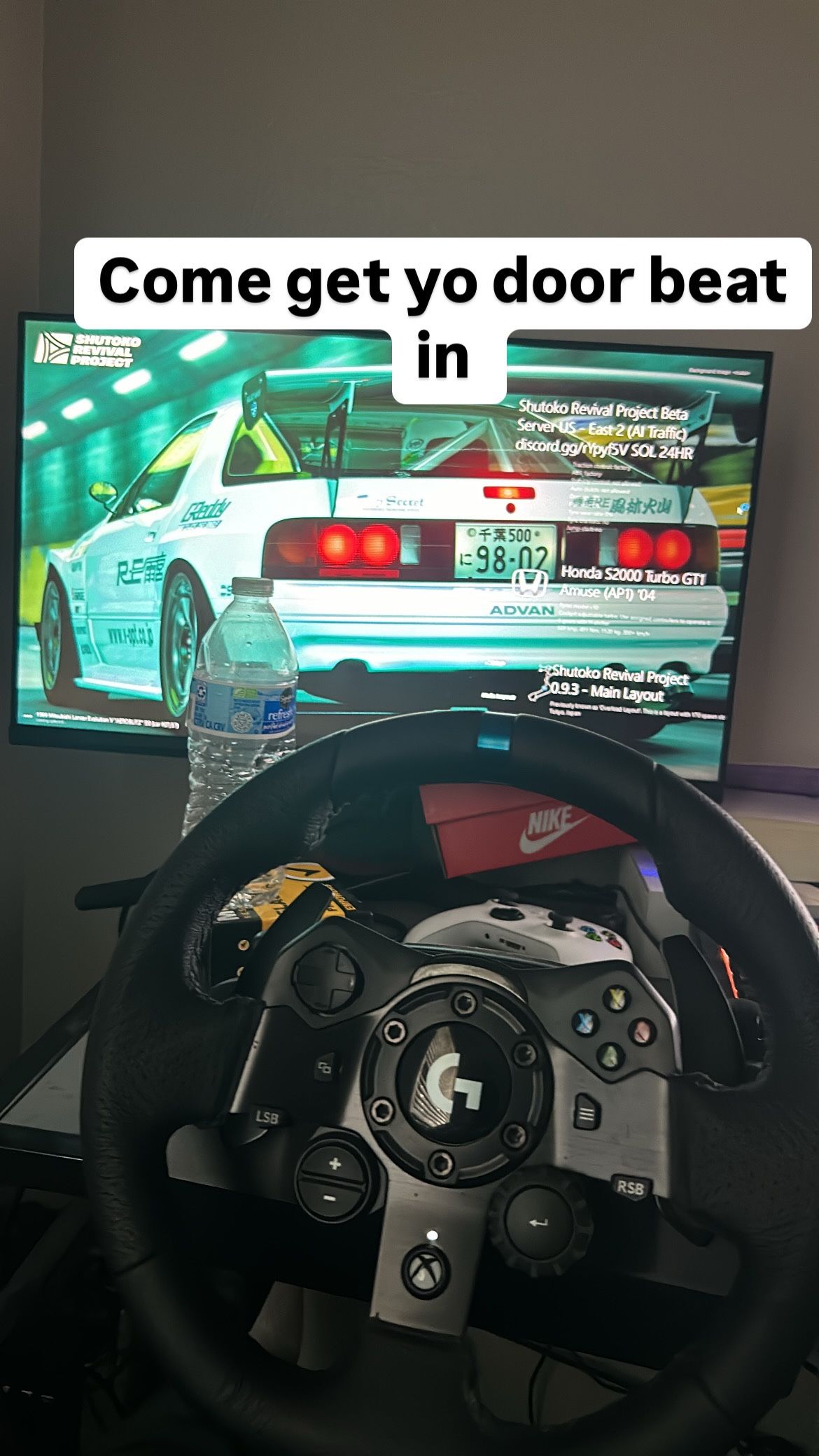 Logitech racing Wheel And Xbox With Monitors