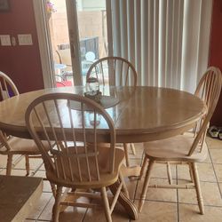 Wooden Table & Chairs