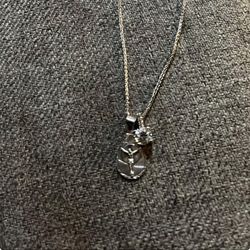 Plata 925 Necklace With God Pendant And Diamond 