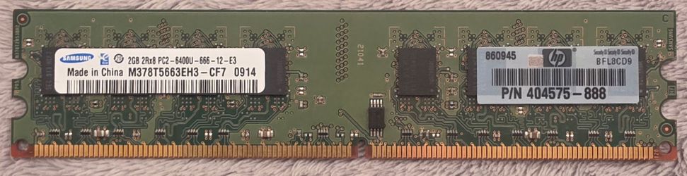 Samsung 2GB DDR2-800 PC2-6400 Desktop RAM Memory Module M378T5663EH3-CF7