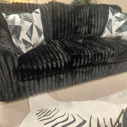 NEW- Lush Black Sofa on SALE!!!