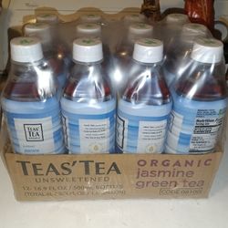 Teas' Tea Organic Jasmine Green Tea sealed 12 pack 12x16.9oz